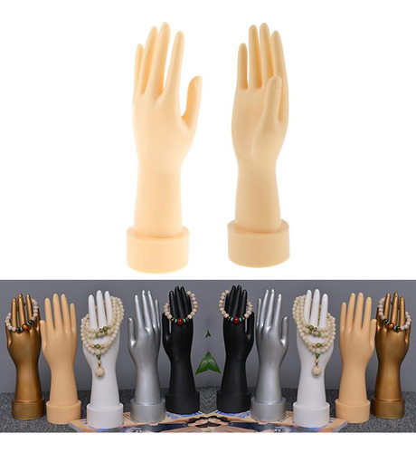 Pacote De 2 Mãos Modelo Manequim Com Base Estável Para