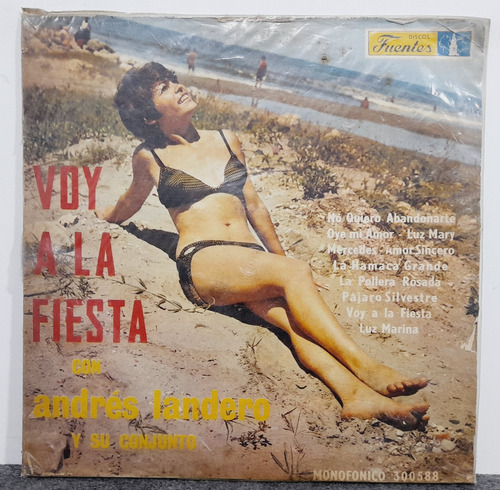 Andres Landero Y Su Conjunto Voy A La Fiesta Lp Vinilo