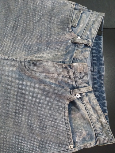 Pantalón De Mujer Talle S Jeans C/brillo Armani Exchange Imp (Usado)