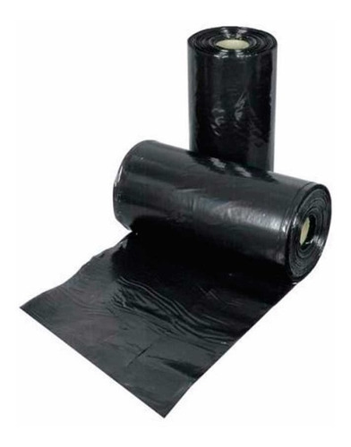 Imagem 3 de 3 de Lona Plástica Preta Rolo Obra 4 X 100 Metros Fina 13kg