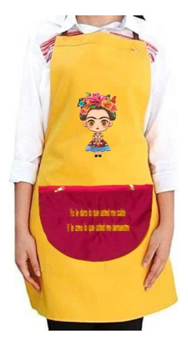 Mandil Delantal Frida Kahlo Amarillo Frida Kahlo