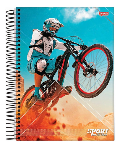 Caderno Espiral Jandaia Universitário Capa Dura Sport 15 Mat