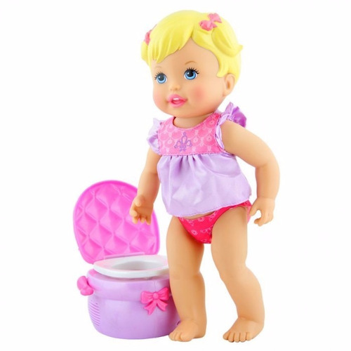 Imagen 5 de 7 de Muñeca Aprendiendo A Ir Al Baño Little Mommy Inodoro Sonidos