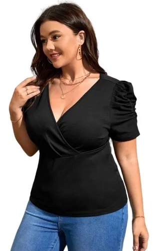 Blusa de escote cruzado sale
