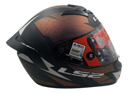 Casco Ls2 Ff352 Color Thunder Matt Black Chameleon Para Moto Negro Violeta Oscuro Blanco Sergeant L