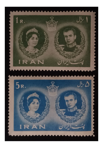 Persia Boda Real 1960 Nv. C/g Def. Yv. 961/2