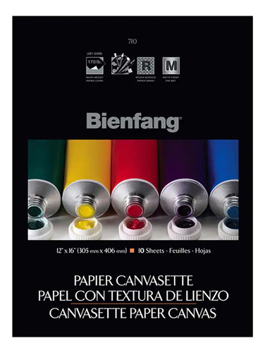 Block Bienfang Canvas Tipo Lienzo 30.4x40.7cm 10hjs