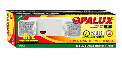 Lámpara De Emergencia 24 Led 8 Horas 9707ul Ip42 Opalux