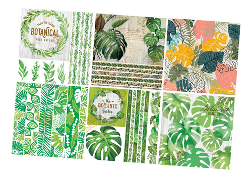 Pack Laminas Decoupage Grande Botanica Selva Naturaleza Deco