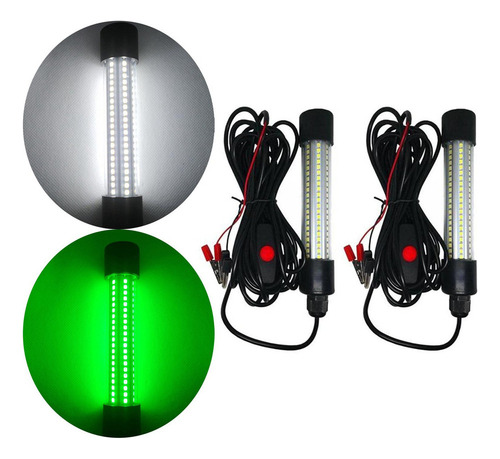 // 2 Uds 12v Led Sumergible Pesca Submarina Luz Calamar
