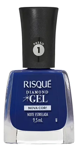 Esmalte Diamond Gel Risque Imediato Cor Noite Estrelada Nova Cor