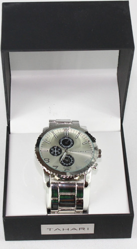 Reloj Caballero Tahari Modelo Wth17499 Color Plata