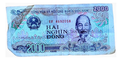 Billete 2000 Dongs Vietnam