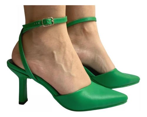 Zapatillas Verdes Talla 28 Con Tacón 7cm