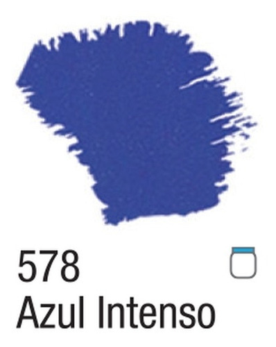Tinta Acrilica Fosca 37ml Acrilex - Grupo 1 Cor 578-azul Intenso