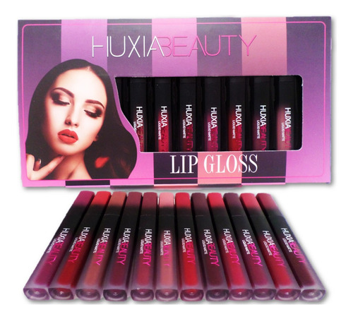 Set 12 Labiales Matte Indeleble Huxia Beauty Color Surtido