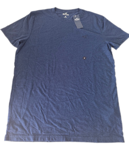 Remera De Hombre Hollister Talle Médium Color Azul Original