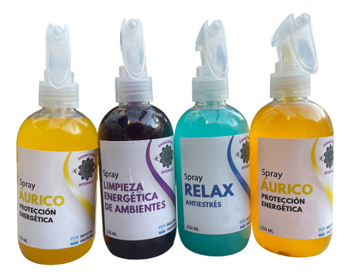 Promo 4 Sprays (2 Áuricos, 1 Limpieza De Ambientes, 1 Relax)