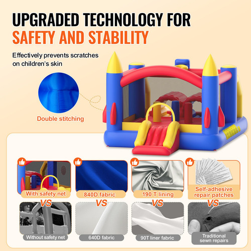 Trampolín Brincolín Inflable Niños 4 X 2.4 Mts Msi