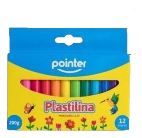Imagen 1 de 1 de Plastilina Escolar 12 Barras 12 Colores 180 Grs (pack De 2)