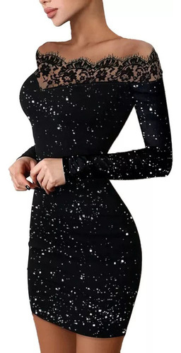 Vestidos De Lentejuelas De Encaje Sin Tirantes Para Mujer