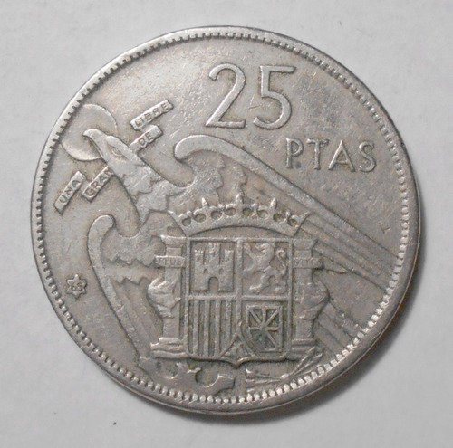 España 25 Pesetas 1957 (estrella 65)  - Francisco Franco