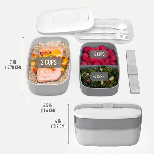 Bentgo Classic - Caja Bento Para Adultos, 3 Compartimentos,