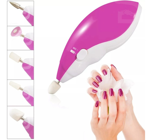 Pulidor De Uñas Eléctrico 5 Puntas  Manicura Lima Pule Lija