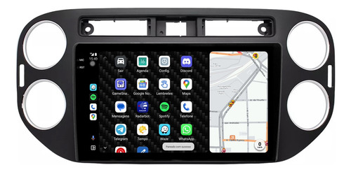 Central Multimidia Tiguan 10/17 9p Android 2gb 64gb Carplay
