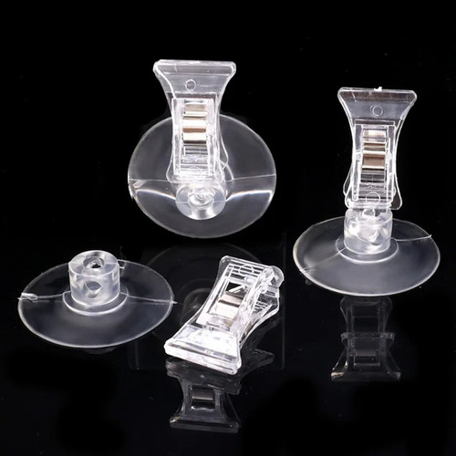 10 Clips Transparentes Para Ventosas Bathr, 10 Unidades