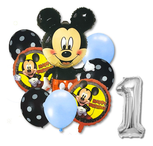 Kit Globos Decoración Mickey Cumpleaños 