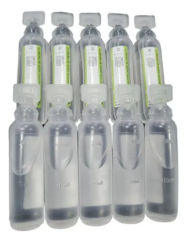 Pack 10 Unidades Suero Fisiológico 20 Ml Hidrata Limpia