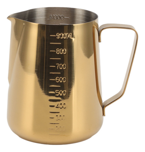 Jarra Espumadora Golden Milk Fother Cup, Doble Escala 304