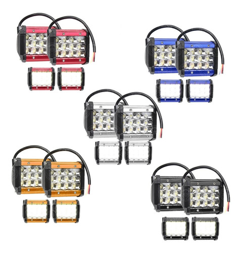 Faro Dually 12 Led 36w Estrobo Auto Moto Jeep 4x4 Barra F1