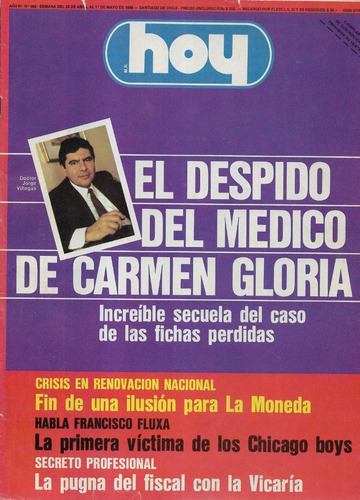 Revista Hoy 562 / 1 Mayo 1988 / Dr. Jorge Villegas