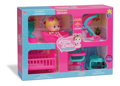Imagen 1 de 2 de Set Muñeca Con Accesorios Diver Toys Casa 4 En 1 Ikdiv011