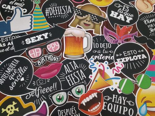 Props Para Fotos Frases Listos Para Usar 22,7cm X 40 Unid