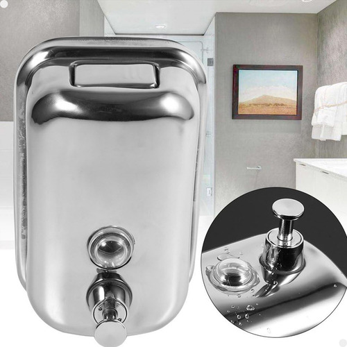 Dispenser Saboneteira Álcool Gel Sabão Líquido Inox 500ml Cor Prateado