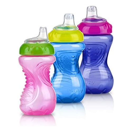 Vaso Antiderrames Easy Grip, 10 Onzas (rosa/morado/azul...