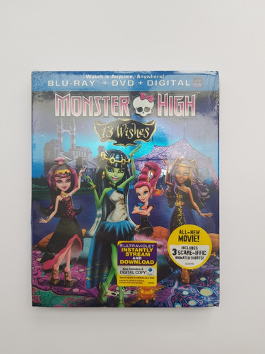 Pelicula Monster High 13 Whishes Blueray