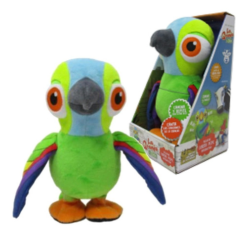 Peluche Musical Granja Zenon Loro Lorito Pepe Repite Camina