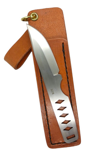 Cuchillo Torres Koi Acero D2 Funda Piel Café Broche Cinturón