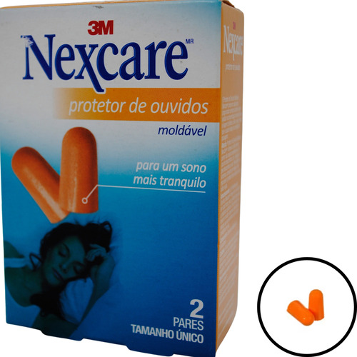 Protetor Auditivo Moldável Tamanho Único 2 Pares Nexcare 