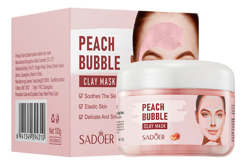 Máscara Blanqueadora Hidratada Peach Bubble The Skin Back