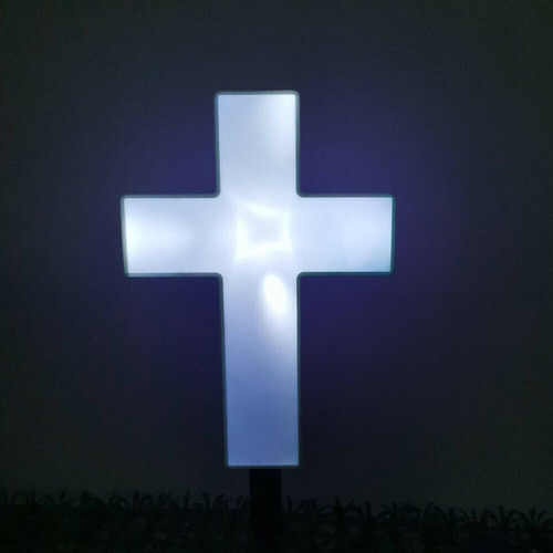 Estaca De Jardín De Paisaje De Luz Solar Cruzada Decoración