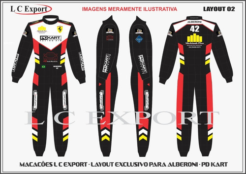 Imagem 1 de 1 de Macacão Para Kart Personalizado Pdkart Com Forro