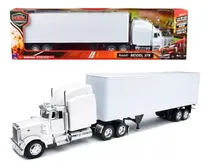 Comprar New Ray 1:32 Peterbilt 379 Caja Seca Todo Blanco- Trailer Es