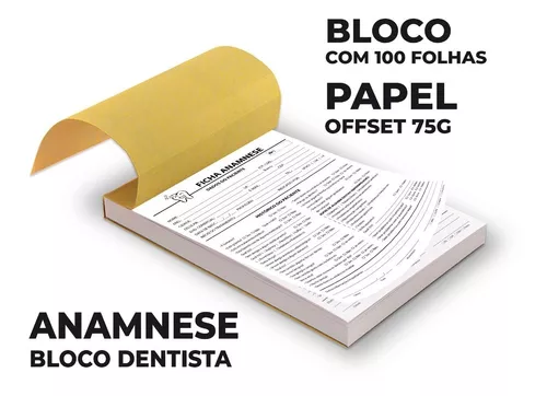 Bloco de Anamnese - Odontologia (Modelo 01)