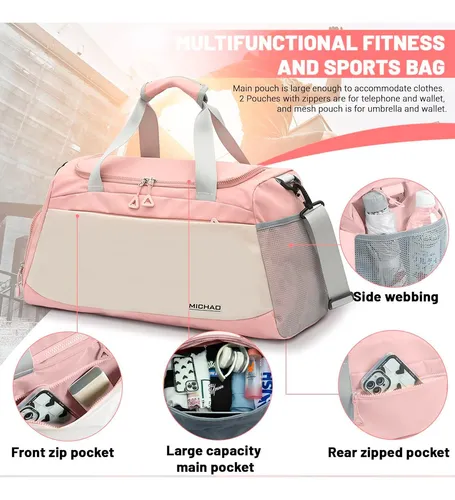 Bolso Deportivo Para Viaje, Gym Impermeable Gran Capacidad
