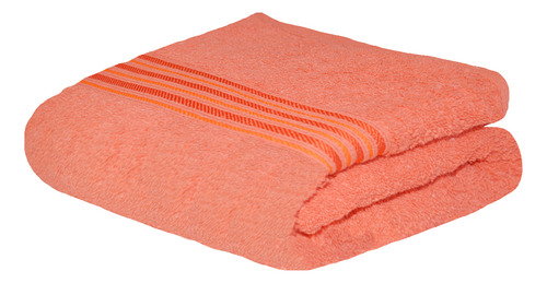 5 Toallas De Baño Completo 150x80cm - 600 Gr C/u Color Naranja 6 Lisa